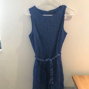 Blue lace girls party dress NWOT